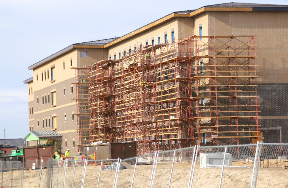 November 2024 construction operations for fiscal year 2022-funded barracks project at Fort McCoy