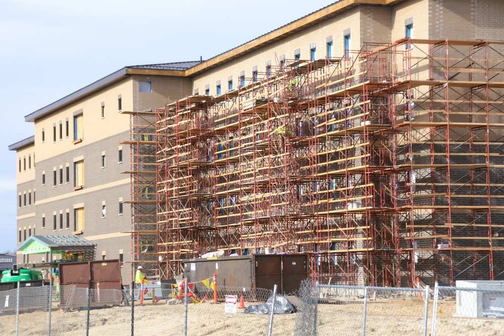 November 2024 construction operations for fiscal year 2022-funded barracks project at Fort McCoy