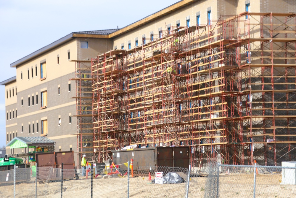 November 2024 construction operations for fiscal year 2022-funded barracks project at Fort McCoy