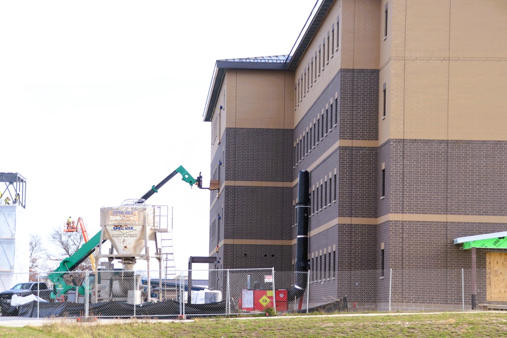 November 2024 construction operations for fiscal year 2022-funded barracks project at Fort McCoy