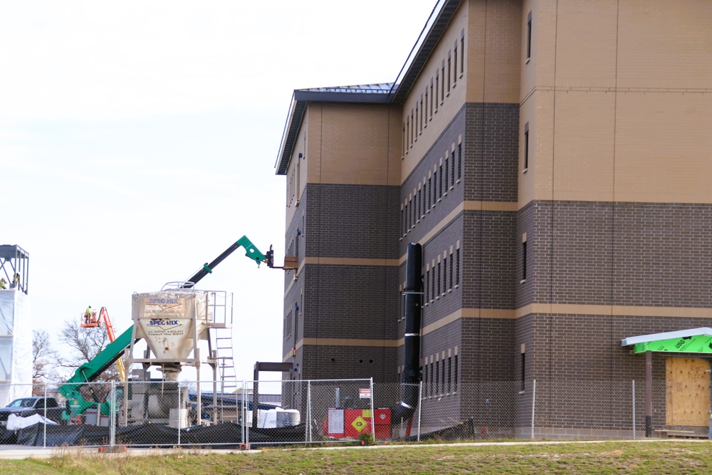 November 2024 construction operations for fiscal year 2022-funded barracks project at Fort McCoy