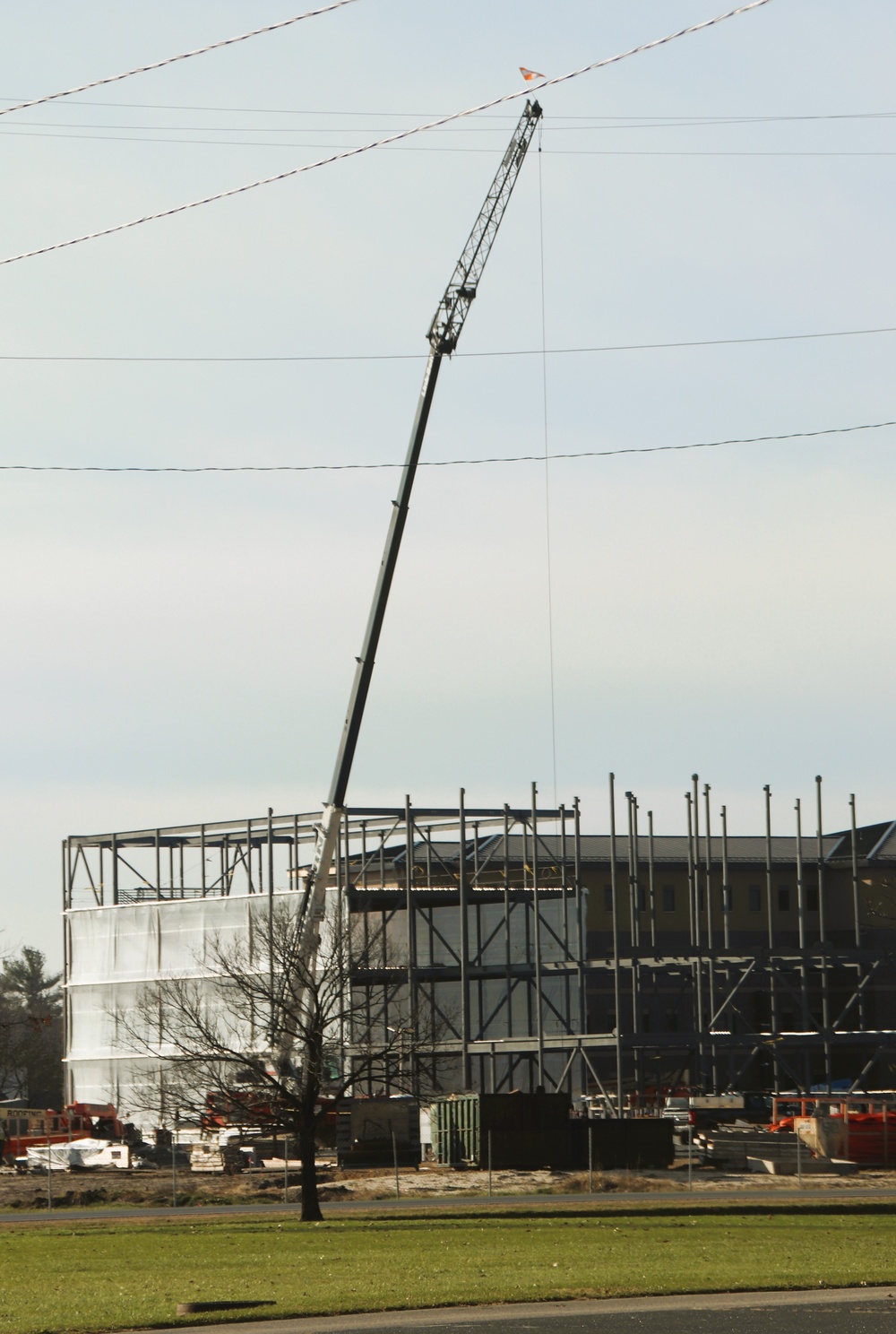 November 2024 construction operations for Fort McCoy East Barracks Project