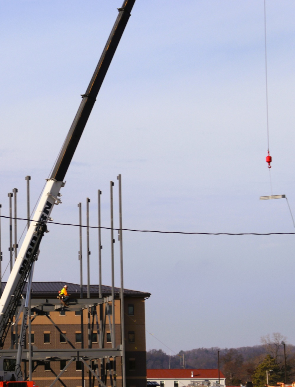 November 2024 construction operations for Fort McCoy East Barracks Project