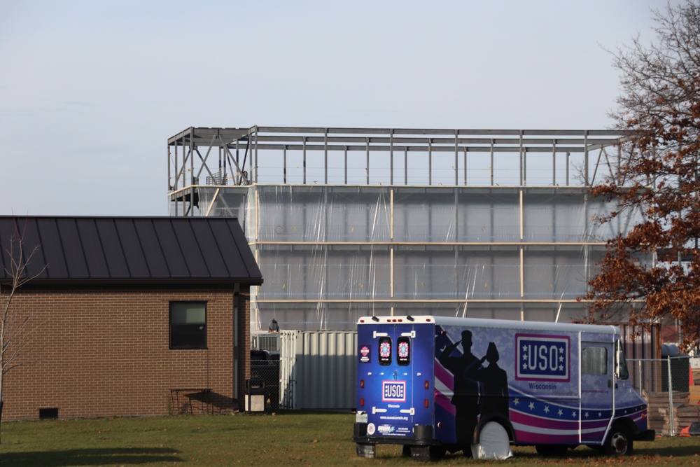 November 2024 construction operations for Fort McCoy East Barracks Project