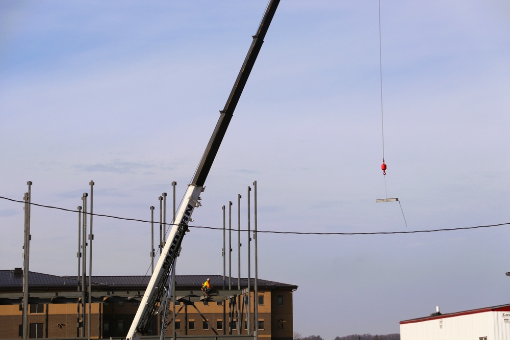 November 2024 construction operations for Fort McCoy East Barracks Project