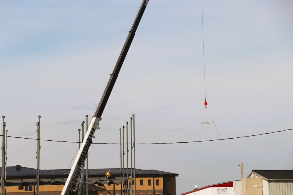 November 2024 construction operations for Fort McCoy East Barracks Project