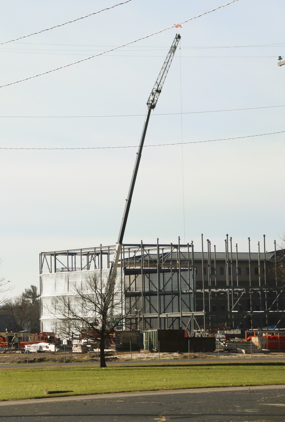 November 2024 construction operations for Fort McCoy East Barracks Project