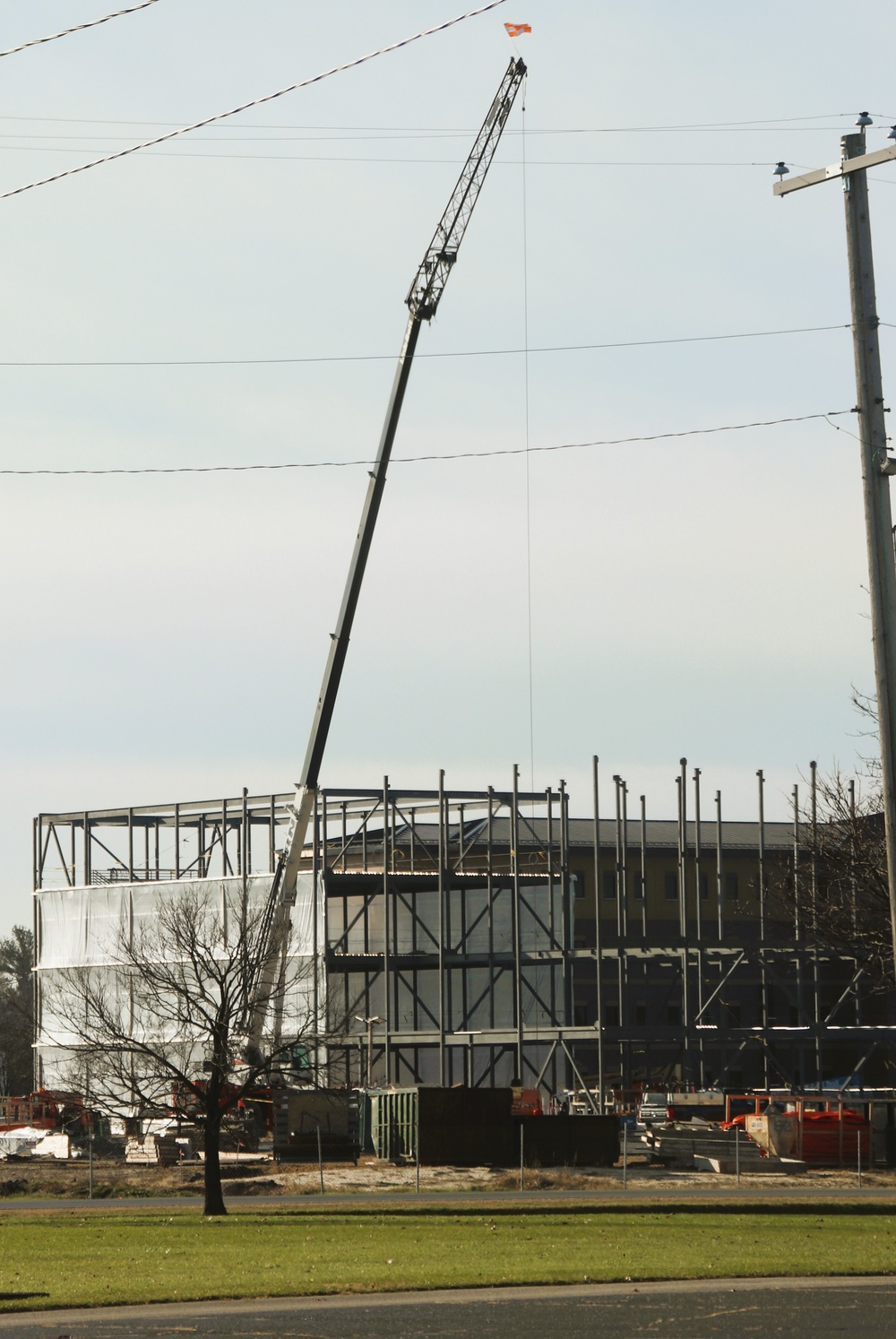 November 2024 construction operations for Fort McCoy East Barracks Project