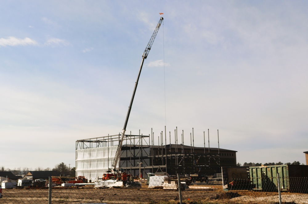 November 2024 construction operations for Fort McCoy East Barracks Project