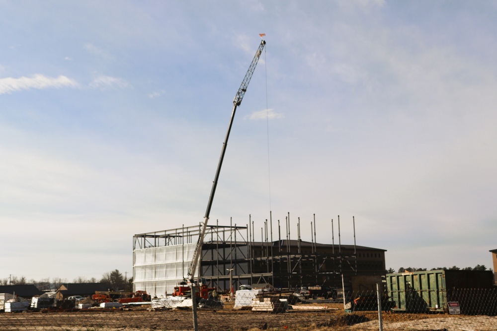 November 2024 construction operations for Fort McCoy East Barracks Project