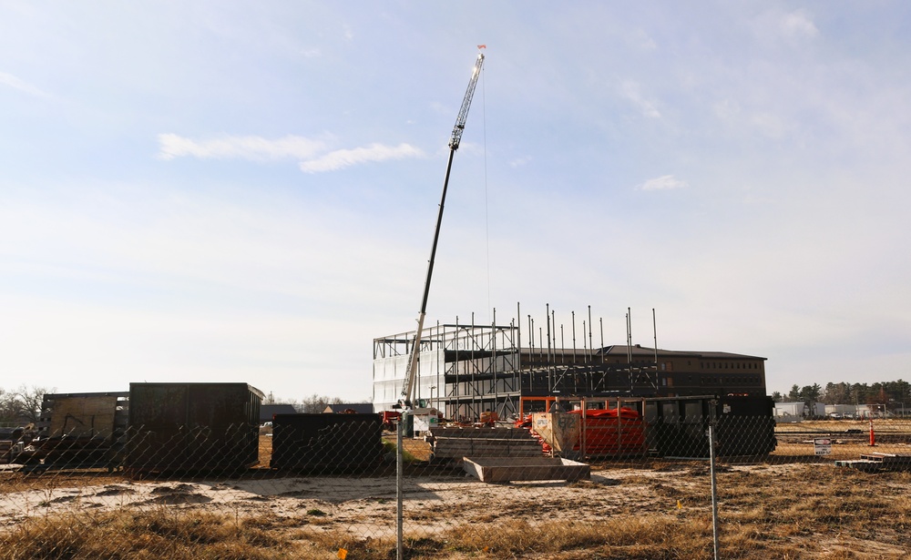 November 2024 construction operations for Fort McCoy East Barracks Project