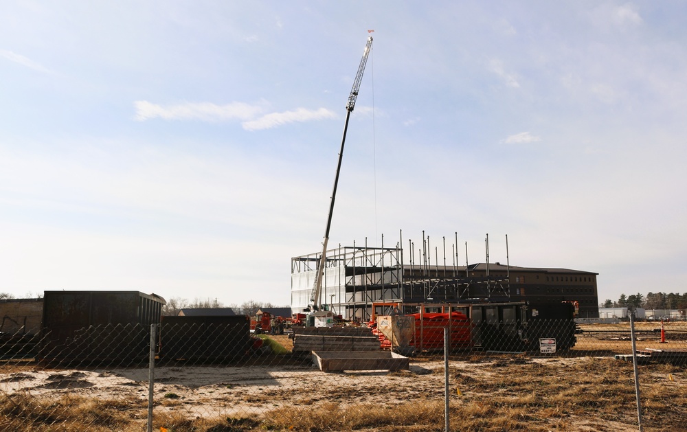 November 2024 construction operations for Fort McCoy East Barracks Project