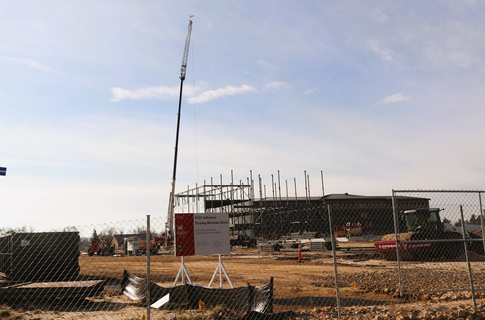 November 2024 construction operations for Fort McCoy East Barracks Project