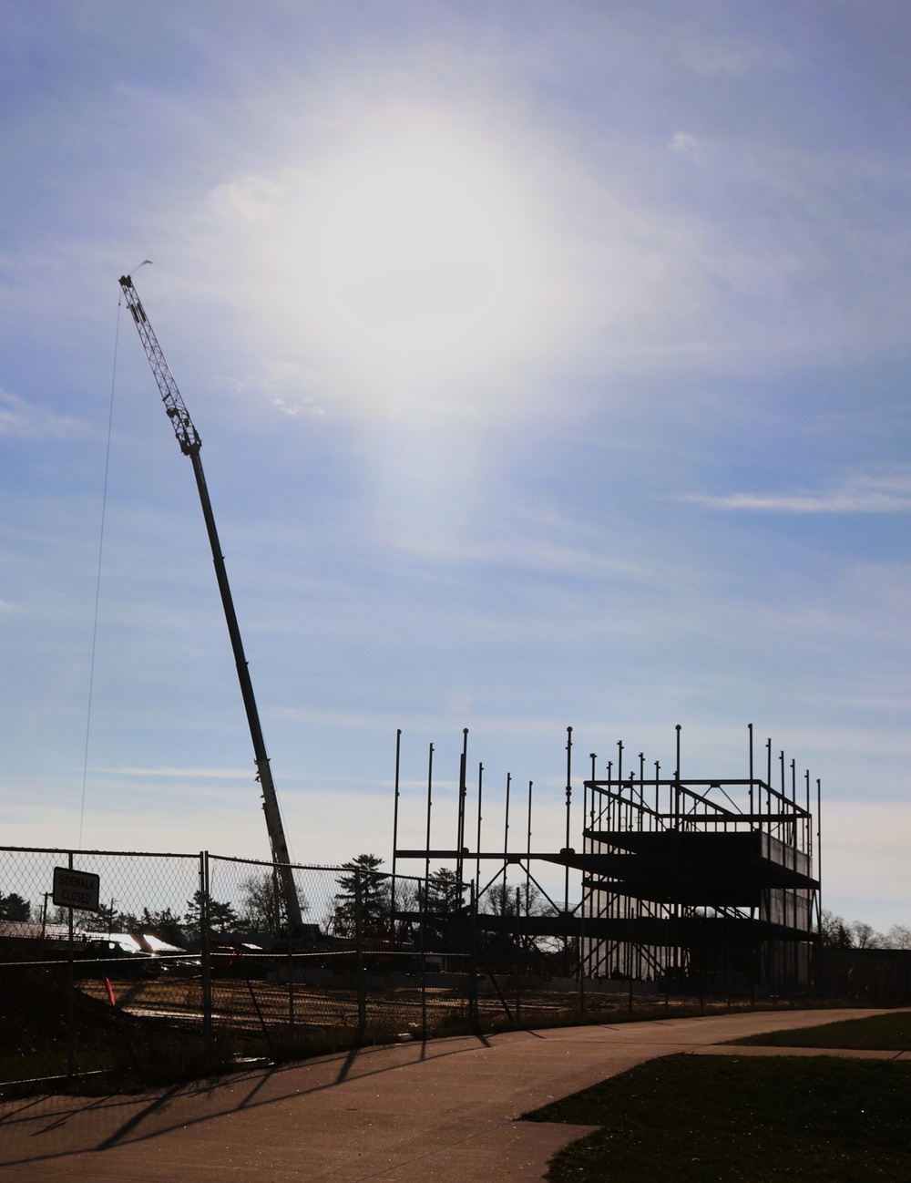 November 2024 construction operations for Fort McCoy East Barracks Project