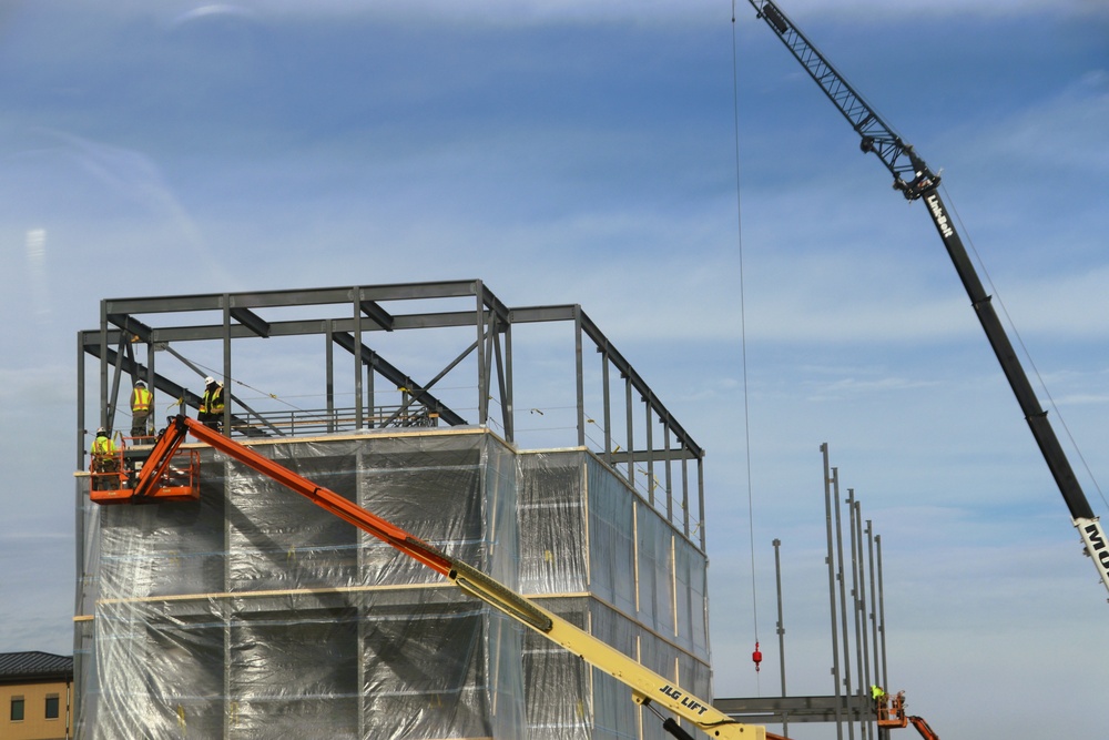 November 2024 construction operations for Fort McCoy East Barracks Project