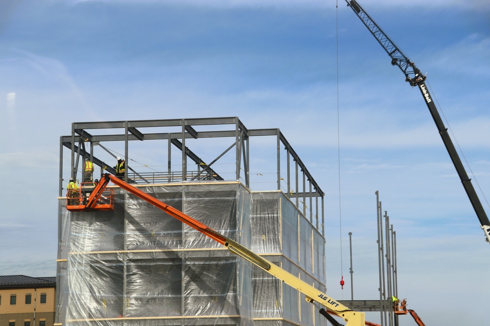 November 2024 construction operations for Fort McCoy East Barracks Project