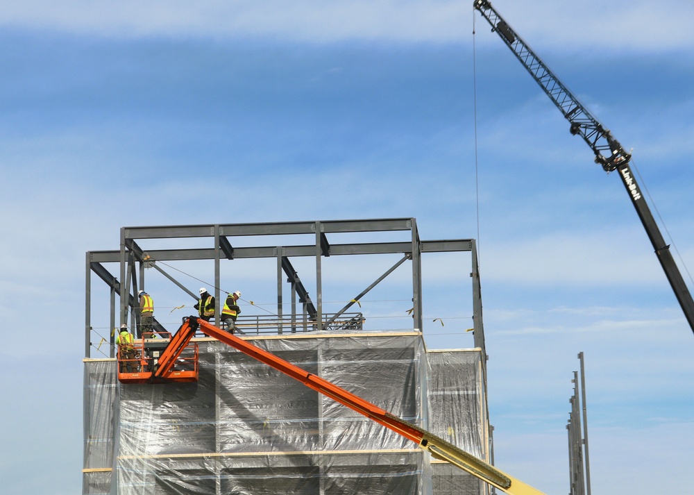 November 2024 construction operations for Fort McCoy East Barracks Project