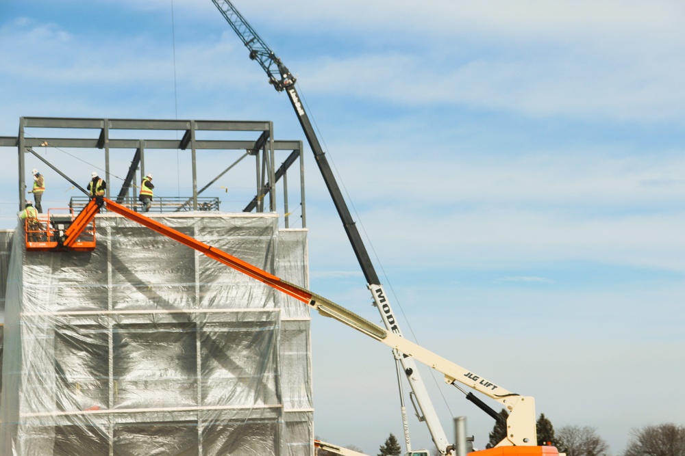 November 2024 construction operations for Fort McCoy East Barracks Project