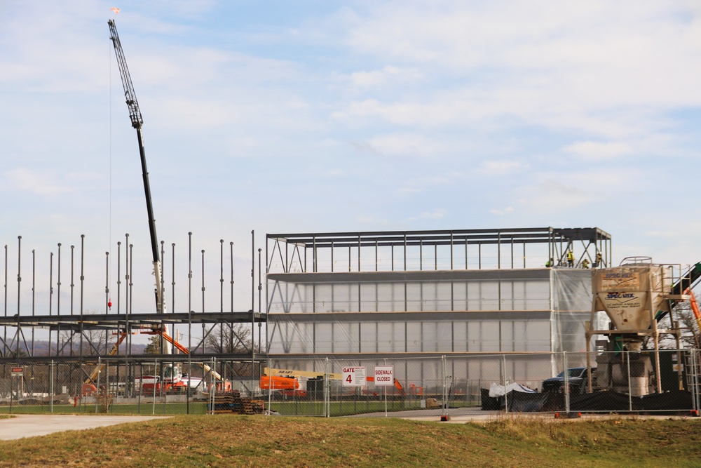 November 2024 construction operations for Fort McCoy East Barracks Project