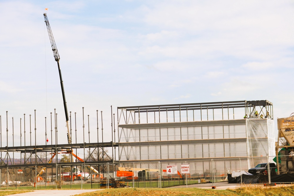 November 2024 construction operations for Fort McCoy East Barracks Project