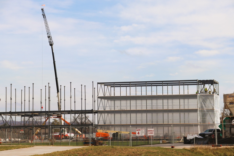 November 2024 construction operations for Fort McCoy East Barracks Project