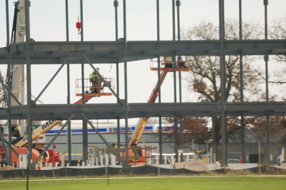 November 2024 construction operations for Fort McCoy East Barracks Project