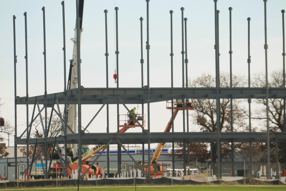 November 2024 construction operations for Fort McCoy East Barracks Project