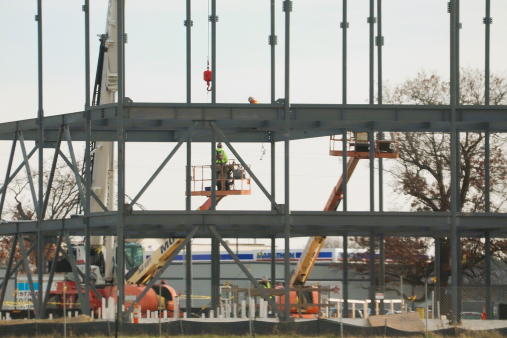 November 2024 construction operations for Fort McCoy East Barracks Project