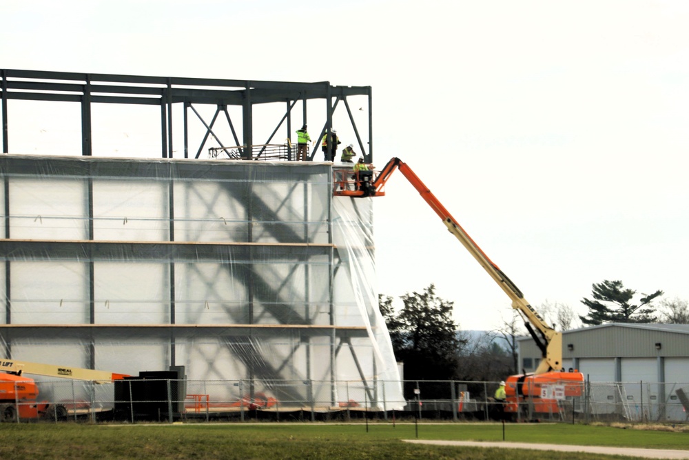 November 2024 construction operations for Fort McCoy East Barracks Project