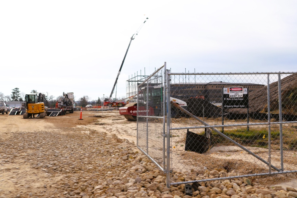 November 2024 construction operations for Fort McCoy East Barracks Project