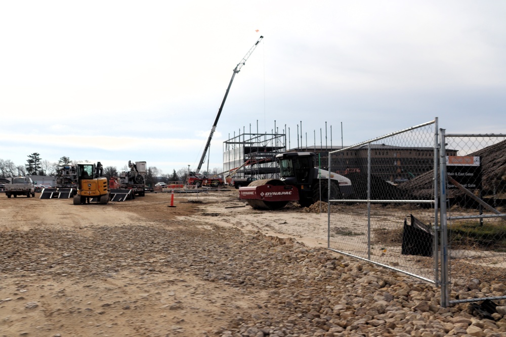 November 2024 construction operations for Fort McCoy East Barracks Project