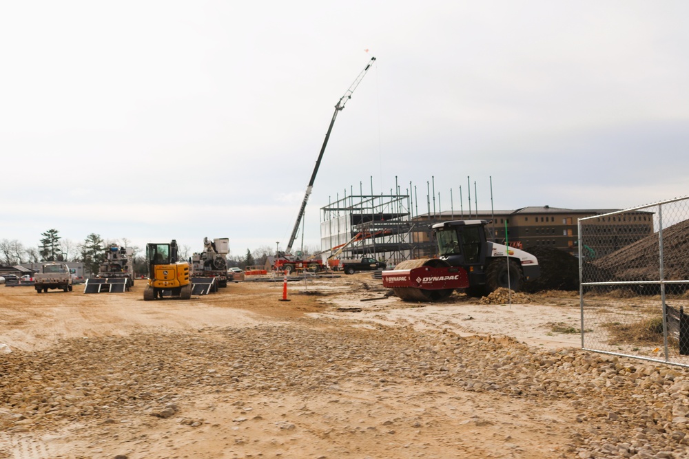 November 2024 construction operations for Fort McCoy East Barracks Project