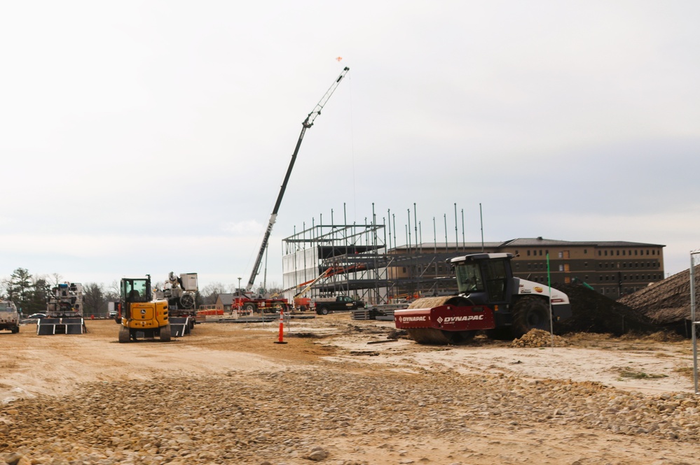 November 2024 construction operations for Fort McCoy East Barracks Project