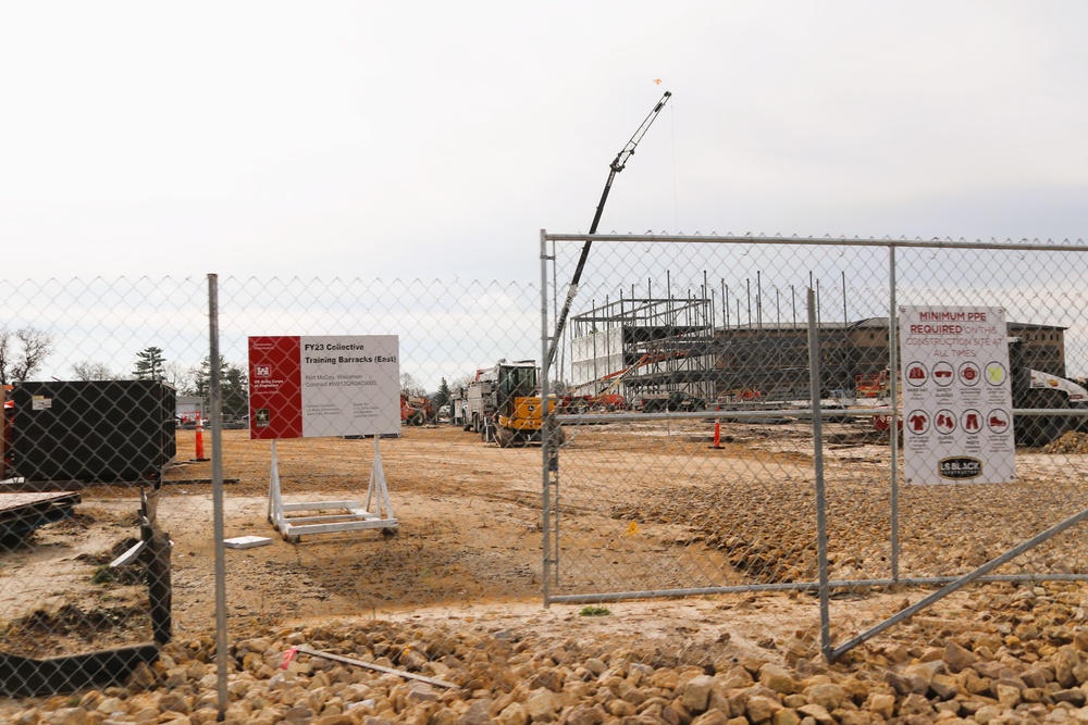 November 2024 construction operations for Fort McCoy East Barracks Project