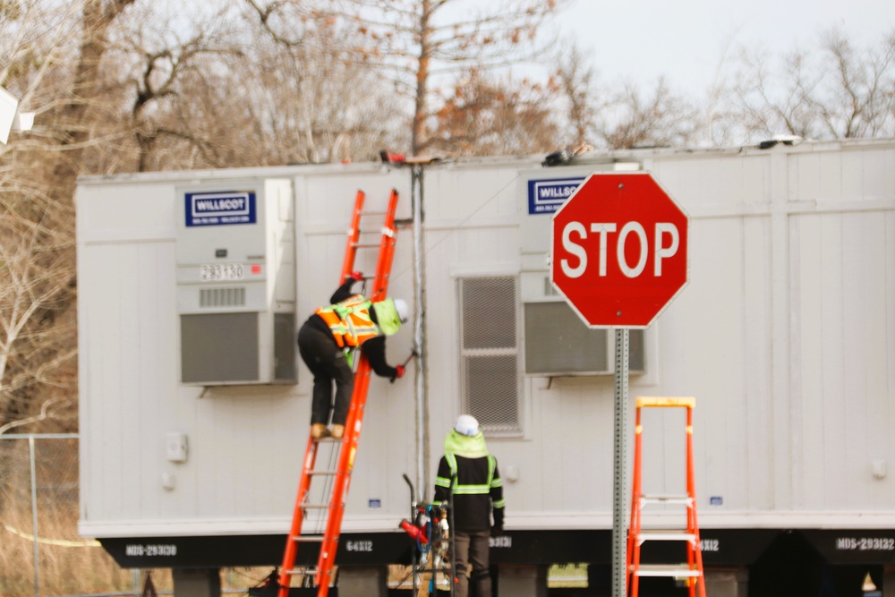 Construction under way for 2 new 4-story Collective Training Officers Quarters at Fort McCoy