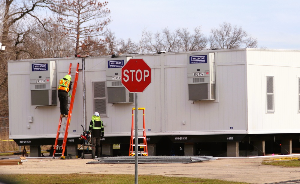 Construction under way for 2 new 4-story Collective Training Officers Quarters at Fort McCoy