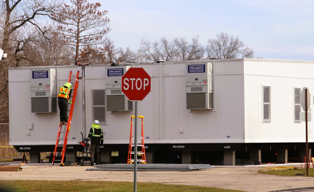 Construction under way for 2 new 4-story Collective Training Officers Quarters at Fort McCoy