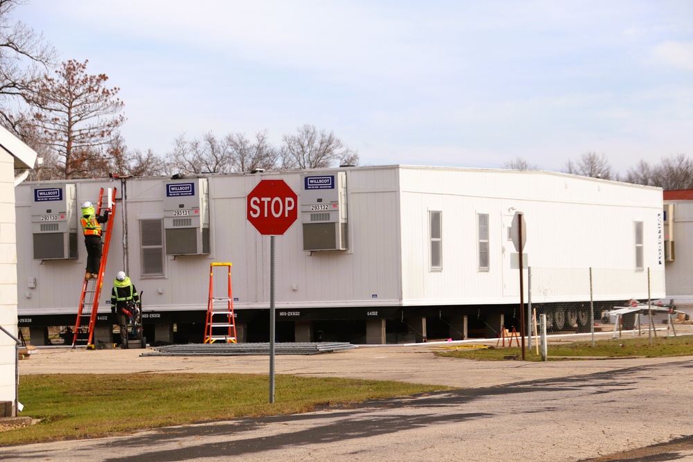 Construction under way for 2 new 4-story Collective Training Officers Quarters at Fort McCoy