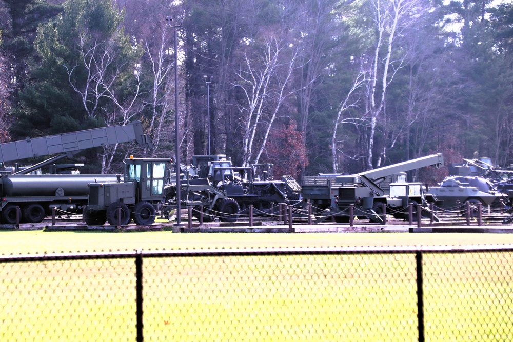 November 2024 views of Equipment Park in Fort McCoy's Commemorative Area