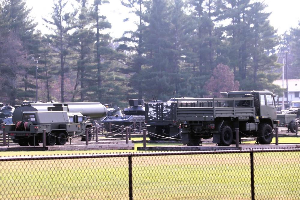 November 2024 views of Equipment Park in Fort McCoy's Commemorative Area