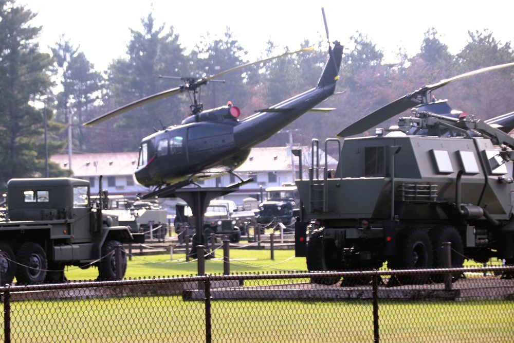 November 2024 views of Equipment Park in Fort McCoy's Commemorative Area