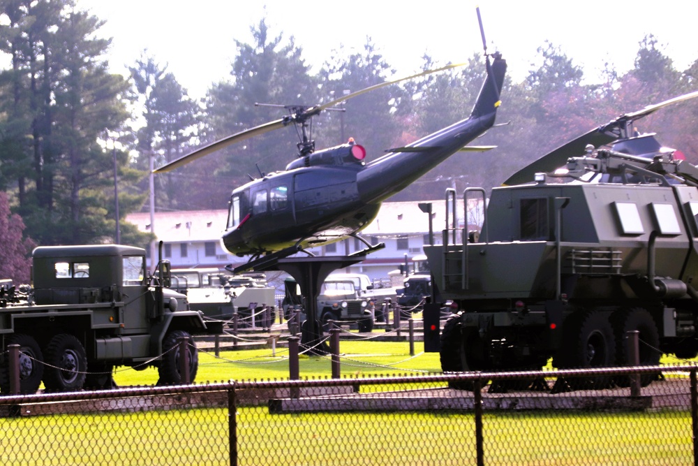 November 2024 views of Equipment Park in Fort McCoy's Commemorative Area