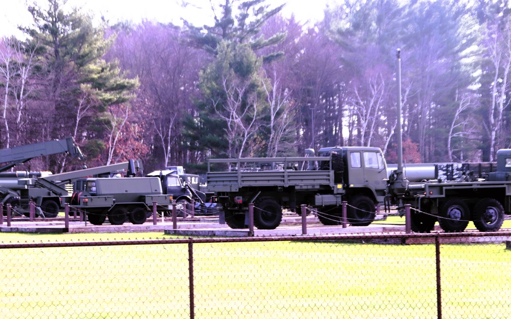 November 2024 views of Equipment Park in Fort McCoy's Commemorative Area