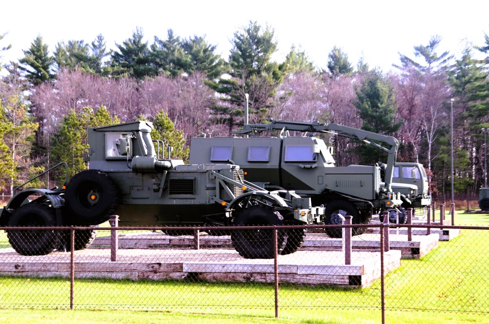 November 2024 views of Equipment Park in Fort McCoy's Commemorative Area