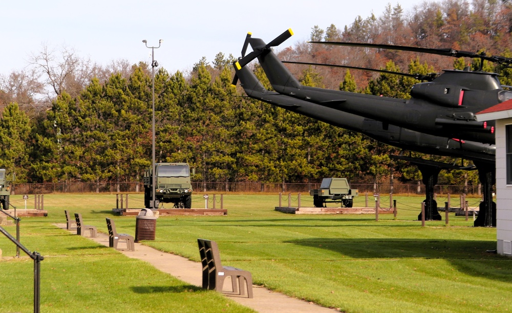 November 2024 views of Equipment Park in Fort McCoy's Commemorative Area