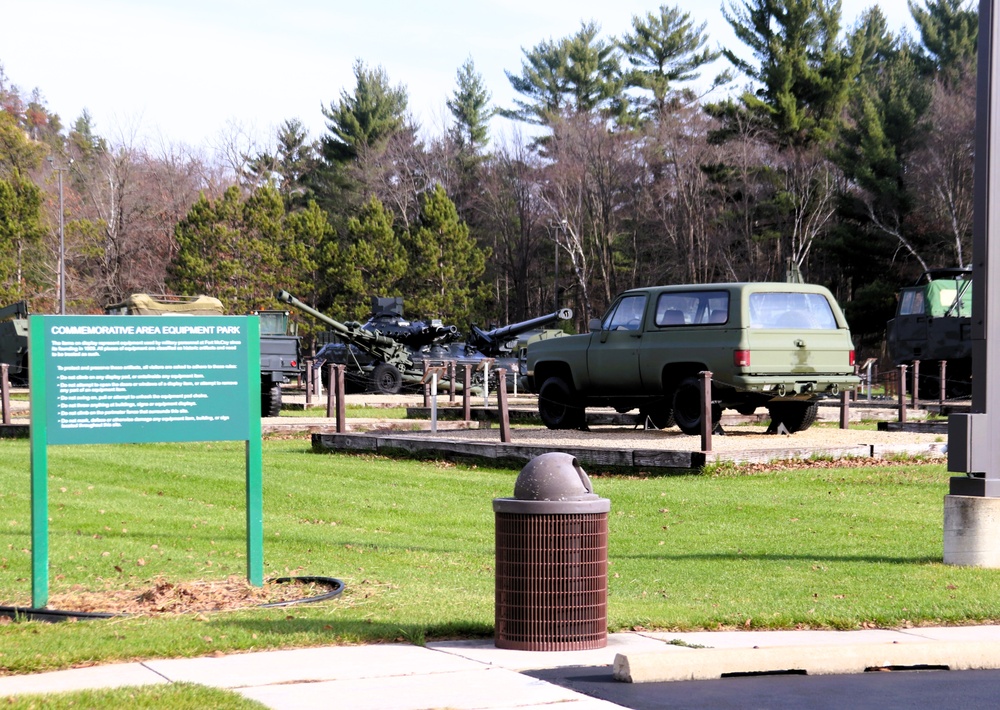 November 2024 views of Equipment Park in Fort McCoy's Commemorative Area