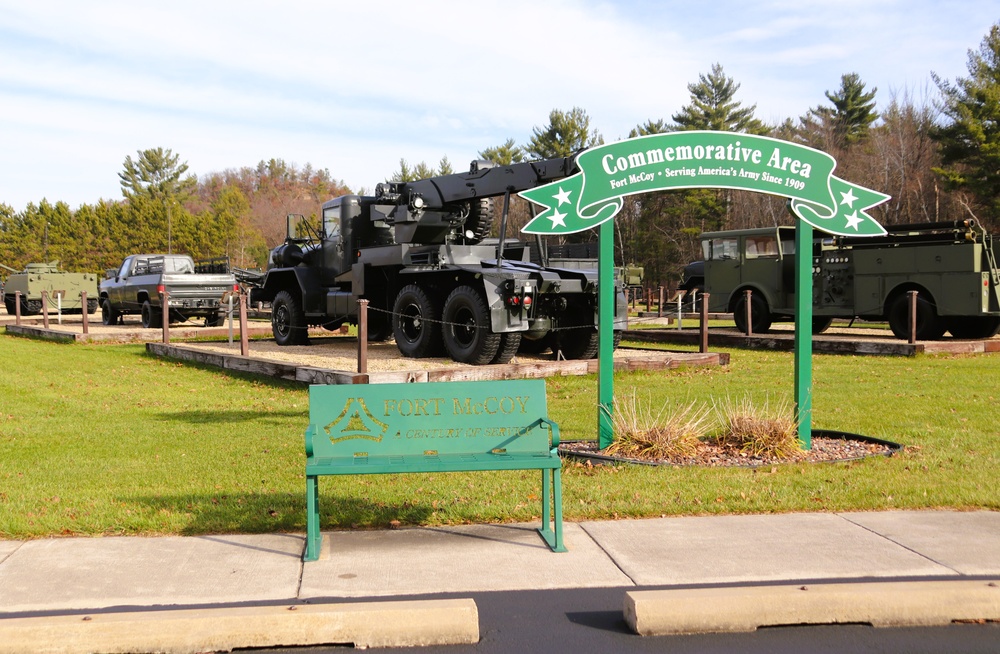 November 2024 views of Equipment Park in Fort McCoy's Commemorative Area