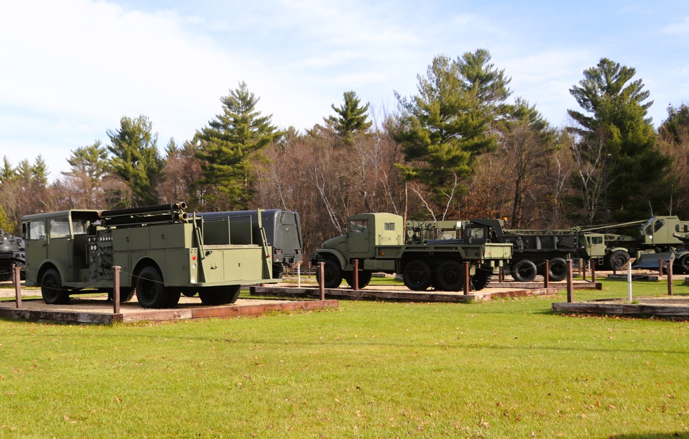 November 2024 views of Equipment Park in Fort McCoy's Commemorative Area