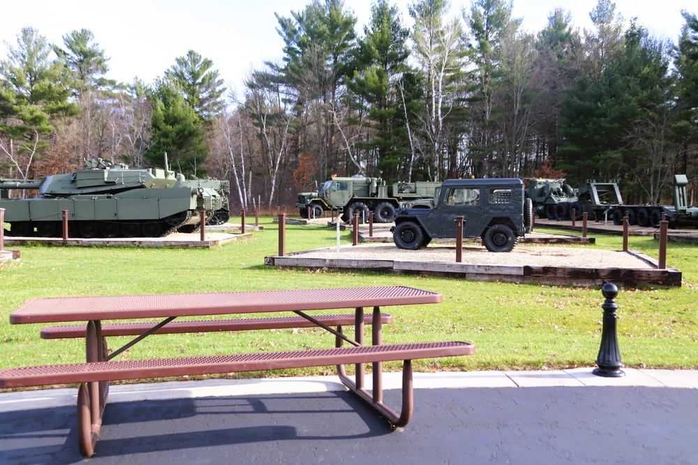 November 2024 views of Equipment Park in Fort McCoy's Commemorative Area