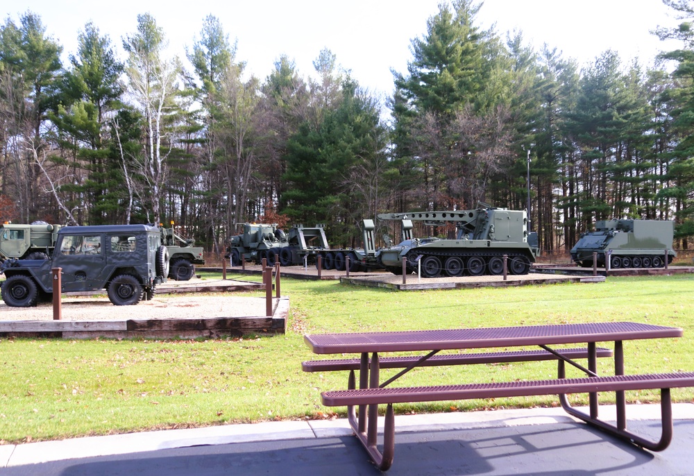 November 2024 views of Equipment Park in Fort McCoy's Commemorative Area